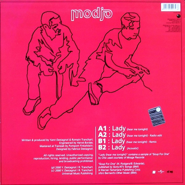 Modjo - Lady (Hear Me Tonight) | Nitelite The Club Records (CLUB 24-00) - 2