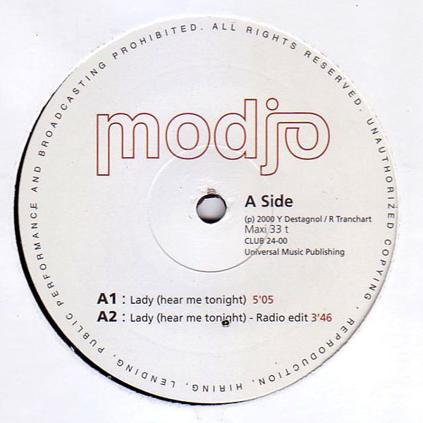 Modjo - Lady (Hear Me Tonight) | Nitelite The Club Records (CLUB 24-00) - 3