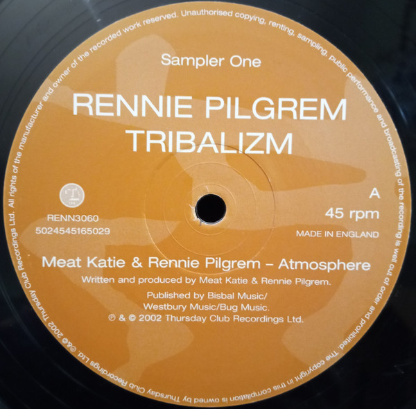 Rennie Pilgrem & Meat Katie / Rennie Pilgrem & Arthur Baker - Tribalizm (Sampler One) | Thursday Club Recordings (TCR) (RENN3060) - 3