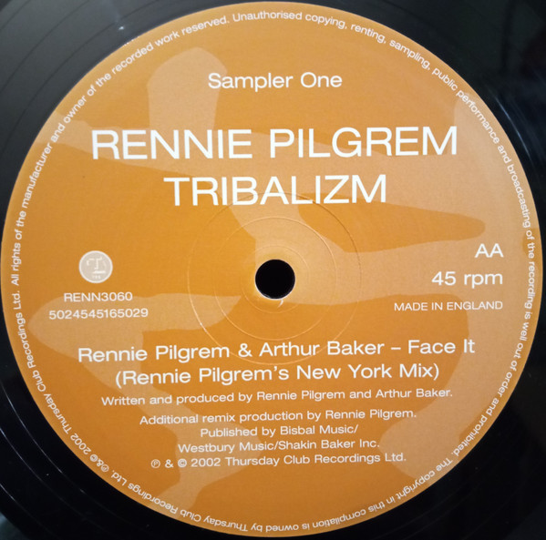 Rennie Pilgrem & Meat Katie / Rennie Pilgrem & Arthur Baker - Tribalizm (Sampler One) | Thursday Club Recordings (TCR) (RENN3060) - 4