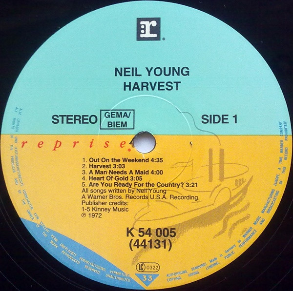 Neil Young - Harvest | Reprise Records (REP 54 005) - main Neil Young - Harvest | Reprise Records (REP 54 005) - main