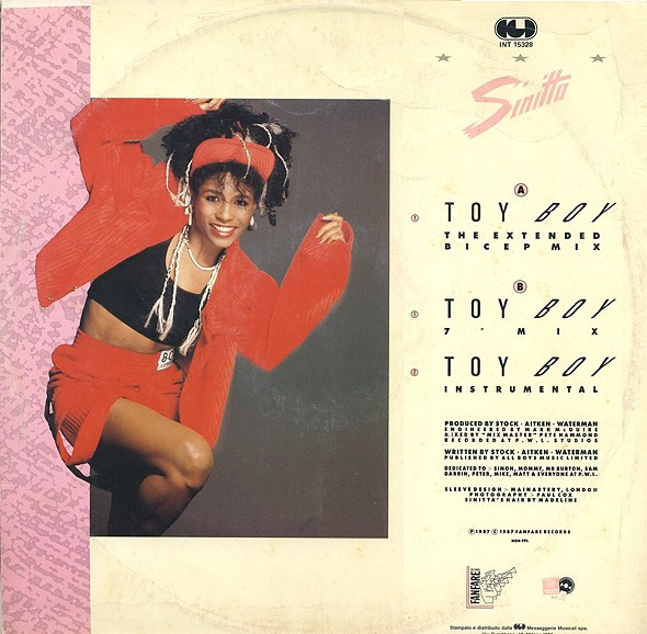 Sinitta - Toy Boy (The Extended Bicep Mix) | CGD (INT 15328) - 2
