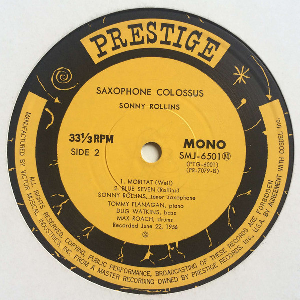 Sonny Rollins - Saxophone Colossus | Prestige (SMJ-6501(M)) - 3