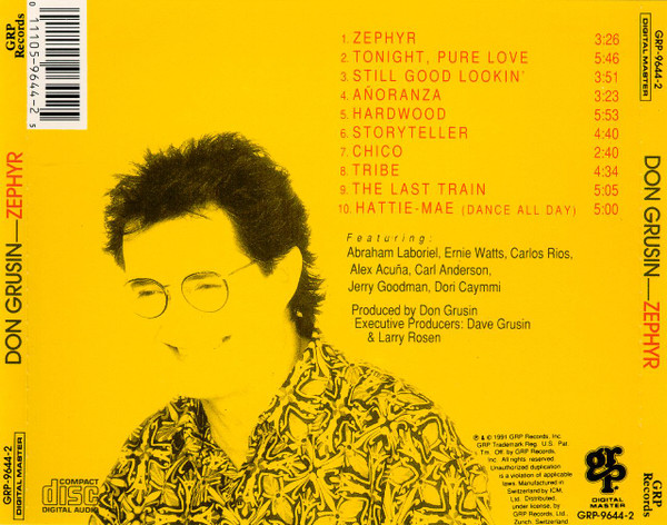 Don Grusin - Zephyr | GRP (GRP-9644-2) - 2