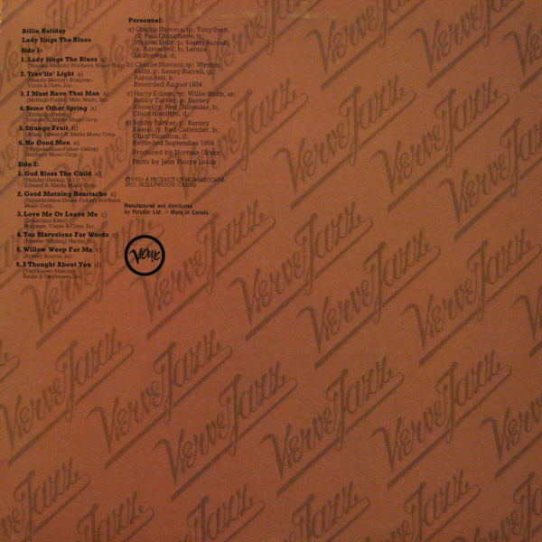 Billie Holiday - Lady Sings The Blues | Verve Records (VC 3501) - 2