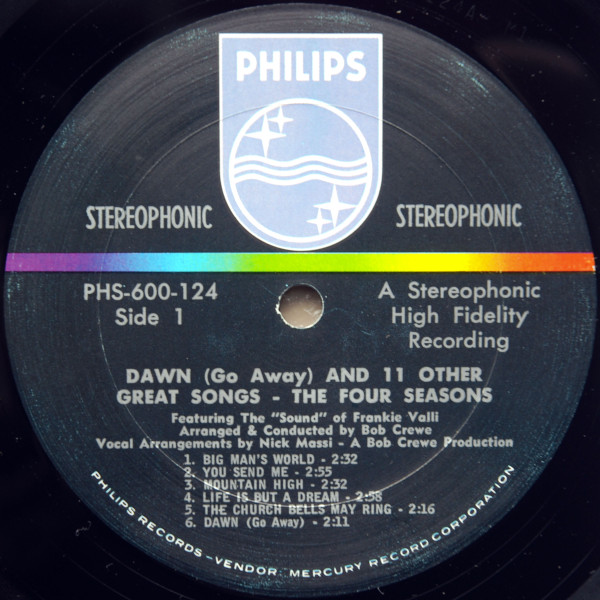 The Four Seasons - Dawn (Go Away) And 11 Other Great Songs | Philips (PHS 600-124) - 3 The Four Seasons - Dawn (Go Away) And 11 Other Great Songs | Philips (PHS 600-124) - 3