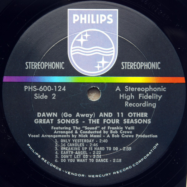 The Four Seasons - Dawn (Go Away) And 11 Other Great Songs | Philips (PHS 600-124) - 4 The Four Seasons - Dawn (Go Away) And 11 Other Great Songs | Philips (PHS 600-124) - 4
