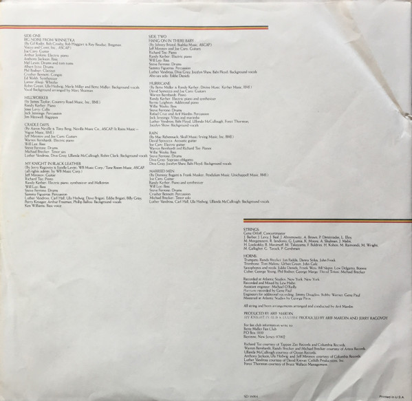 Bette Midler - Thighs And Whispers | Atlantic (SD 16004) - 4