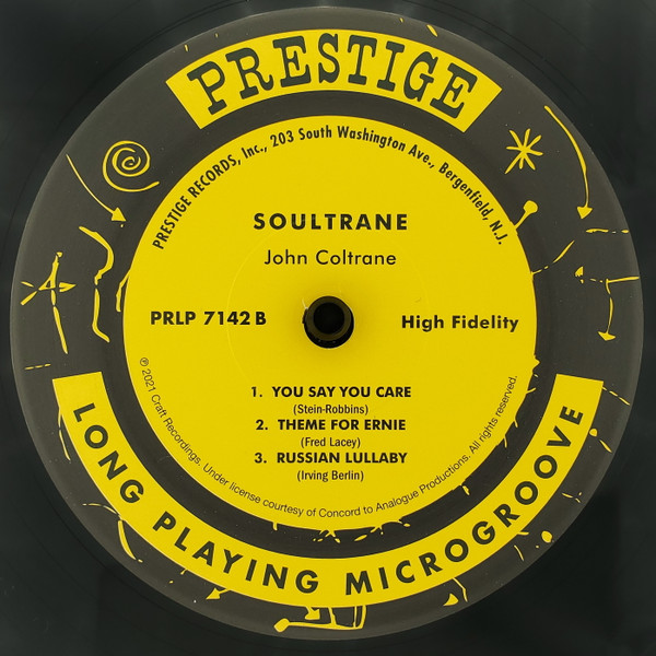 John Coltrane With Red Garland - Soultrane | Analogue Productions (APRJ 7142) - 2