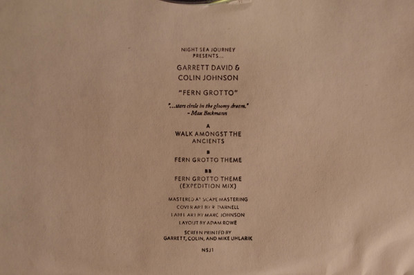 Garrett David & Colin Johnson - Fern Grotto | Night Sea Journey (NSJ1) - main