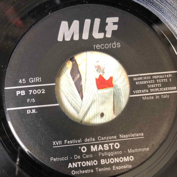 Antonio Buonomo - 'O Masto | Milf Records (PB 7002) - 3