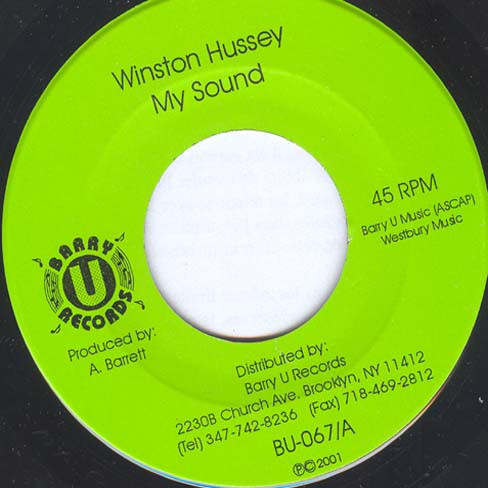 Winston Hussey - My Sound | Barry U Records (BU-067) - 3