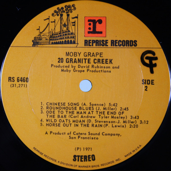 Moby Grape - 20 Granite Creek | Reprise Records (RS 6460) - 4 Moby Grape - 20 Granite Creek | Reprise Records (RS 6460) - 4
