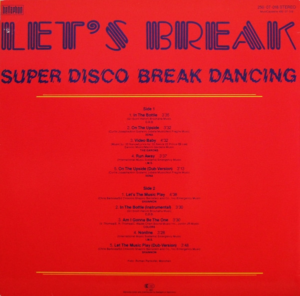 Various - Let's Break - Super Disco Break-Dancing | Bellaphon (250·07·018) - 2 Various - Let's Break - Super Disco Break-Dancing | Bellaphon (250·07·018) - 2