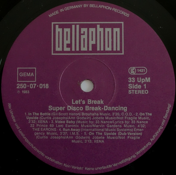 Various - Let's Break - Super Disco Break-Dancing | Bellaphon (250·07·018) - 3 Various - Let's Break - Super Disco Break-Dancing | Bellaphon (250·07·018) - 3