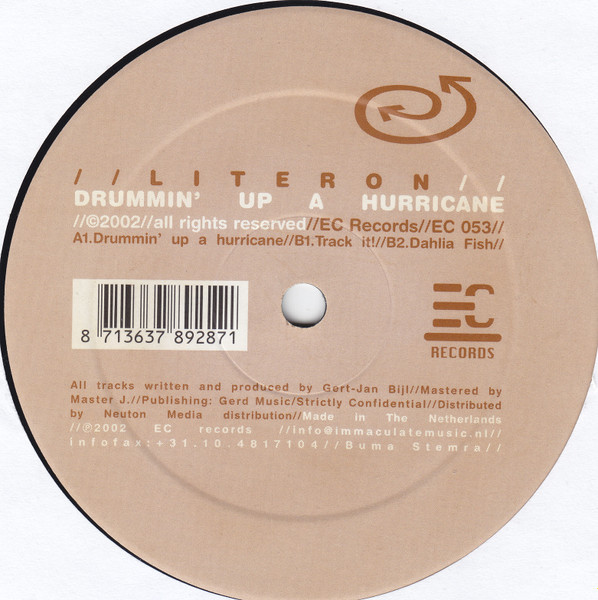 Literon - Drummin' Up A Hurricane | EC Records (EC 053) - main