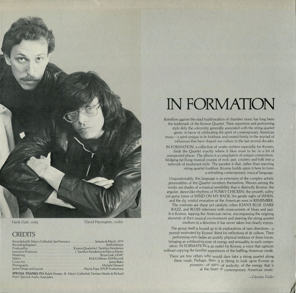 Kronos Quartet - In Formation | Reference Recordings (RR-9) - 3 Kronos Quartet - In Formation | Reference Recordings (RR-9) - 3