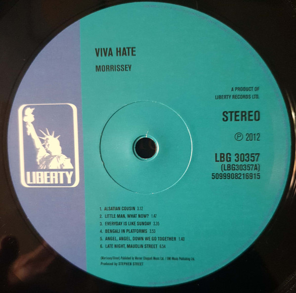Morrissey - Viva Hate | Liberty (LBG 30357) - 4