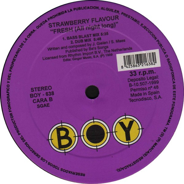 Strawberry Flavour - Fresh (All Night Long) | Boy Records (BOY-638) - 3