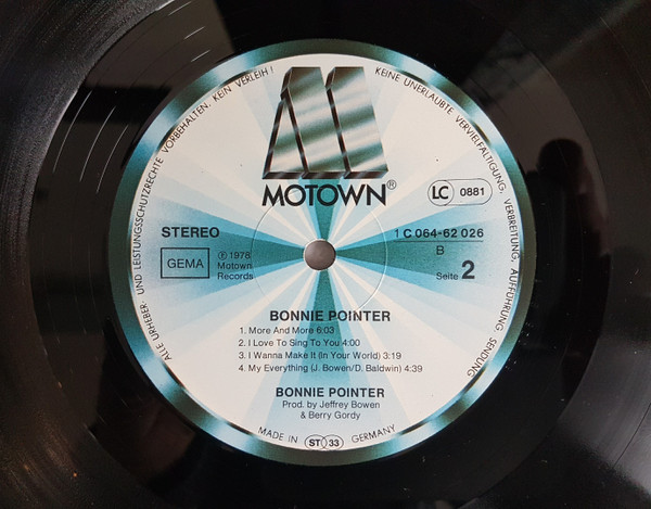 Bonnie Pointer - Bonnie Pointer | Motown (1C 064-62 026) - 4 Bonnie Pointer - Bonnie Pointer | Motown (1C 064-62 026) - 4