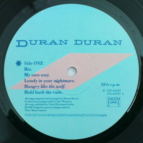 Duran Duran - Rio | EMI (2C 070-64782) - 3 Duran Duran - Rio | EMI (2C 070-64782) - 3