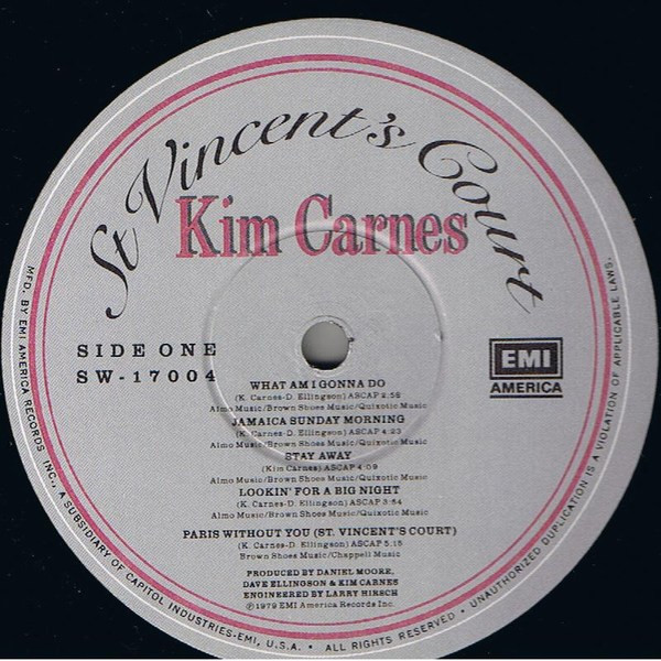 Kim Carnes - St Vincent's Court | EMI America (SW-17004) - 4