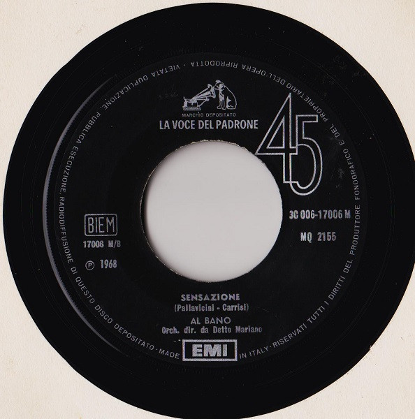 Al Bano Carrisi - Pensando A Te | La Voce Del Padrone (MQ 2155) - 2