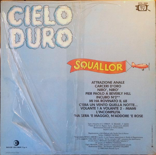 Squallor - Cielo Duro | Ricordi (STVL 6385) - 2