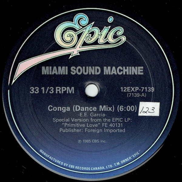 Miami Sound Machine - Conga / Bad Boy | Epic (12EXP-7139) - 3