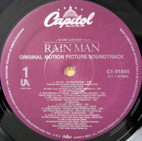Various - Rain Man (Original Motion Picture Soundtrack) | Capitol Records (C1-91866)