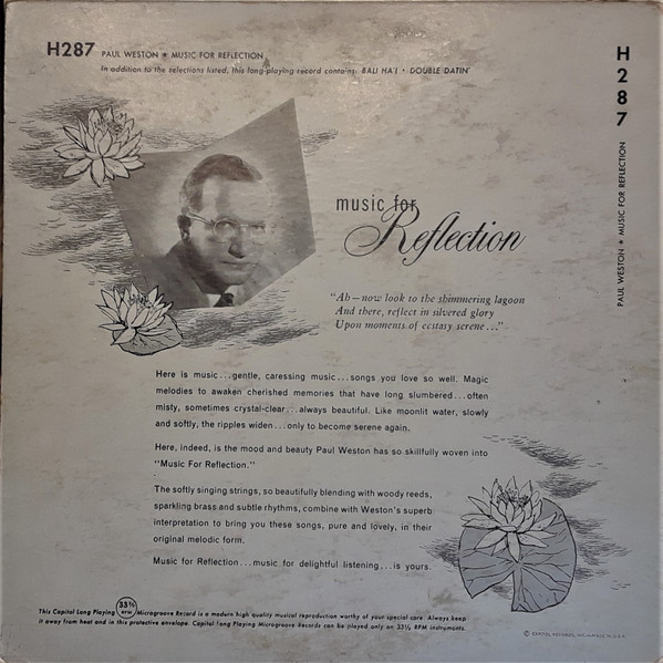 Paul Weston And His Orchestra - Music For Reflection | Capitol Records (H287) - 2 Paul Weston And His Orchestra - Music For Reflection | Capitol Records (H287) - 2