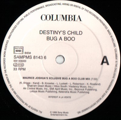 Destiny's Child - Bug A Boo (Remixes) | Columbia (SAMPMS 8143 6) - 2