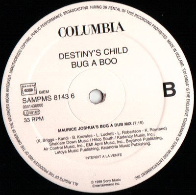 Destiny's Child - Bug A Boo (Remixes) | Columbia (SAMPMS 8143 6) - 3