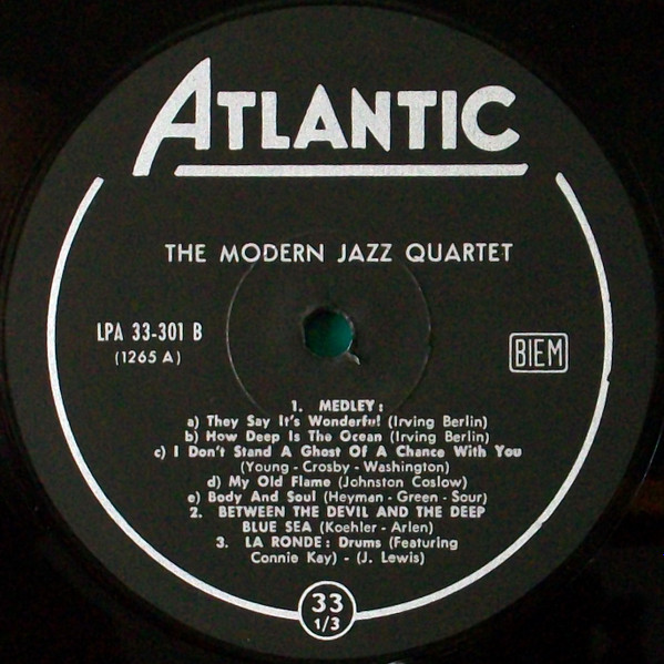 The Modern Jazz Quartet - The Modern Jazz Quartet | Atlantic (33-301) - 4 The Modern Jazz Quartet - The Modern Jazz Quartet | Atlantic (33-301) - 4