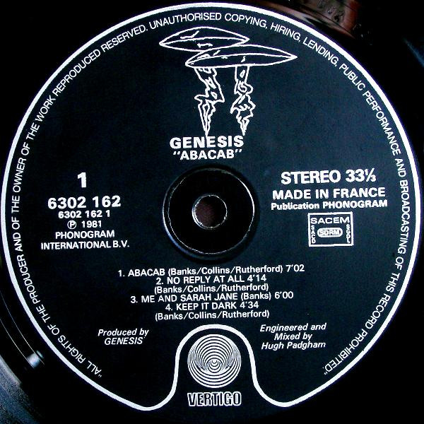 Genesis - Abacab | Vertigo (6302 162) - 3