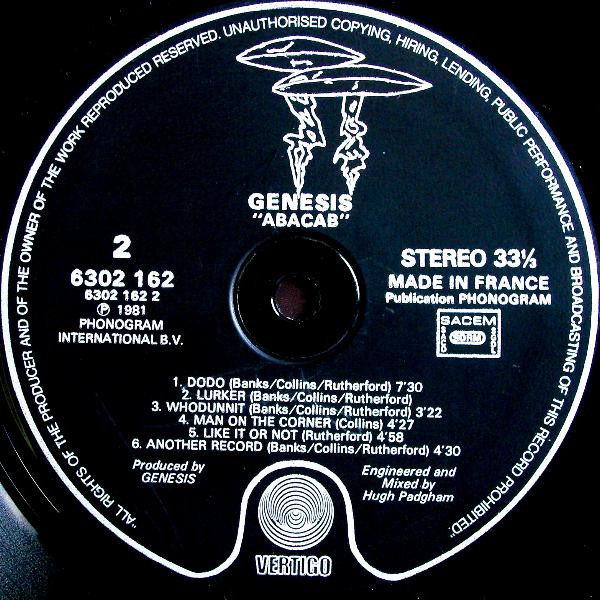 Genesis - Abacab | Vertigo (6302 162) - 4