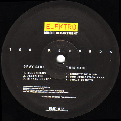 100Records - Society Of Mind | Elektro Music Department (EMD 016) - 4 100Records - Society Of Mind | Elektro Music Department (EMD 016) - 4