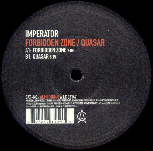Imperator - Forbidden Zone / Quasar | Alphabet City (ALPH 0069-6) - main
