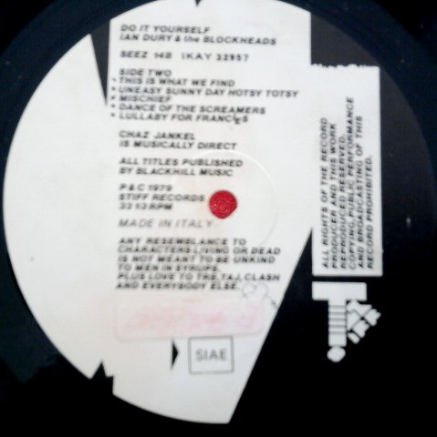 Ian Dury And The Blockheads - Do It Yourself | Stiff Records (SEEZ 14) - 3