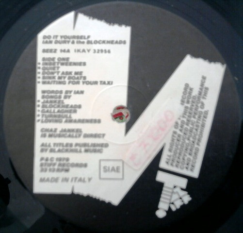 Ian Dury And The Blockheads - Do It Yourself | Stiff Records (SEEZ 14) - 2