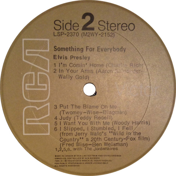 Elvis Presley - Something For Everybody | RCA Victor (LSP-2370) - 4 Elvis Presley - Something For Everybody | RCA Victor (LSP-2370) - 4