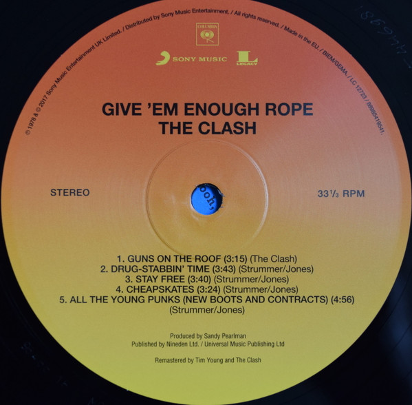 The Clash - Give 'Em Enough Rope | Columbia (88985419541) - 2