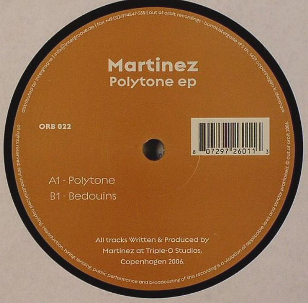 Martinez - Polytone EP | Out Of Orbit Recordings (ORB 022) - main