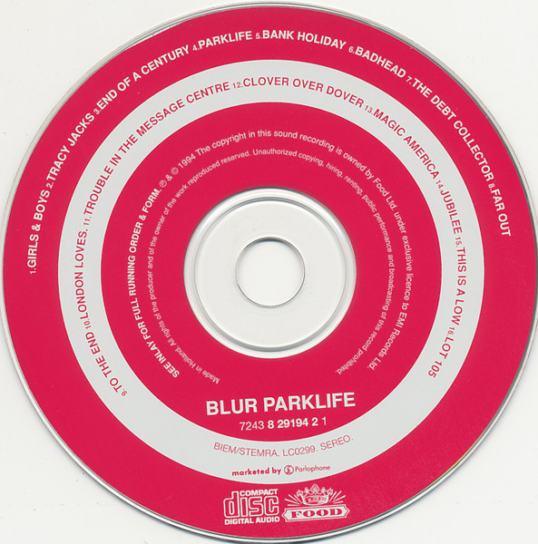 Blur - Parklife | Food (7243 8 29194 2 1) - 3