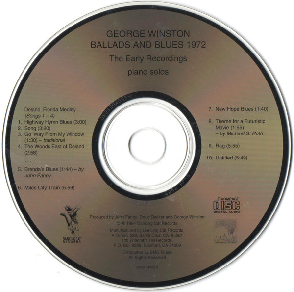 George Winston - Ballads And Blues 1972 (The Early Recordings - Piano Solos) | Dancing Cat Records (08022 34002-2) - 3 George Winston - Ballads And Blues 1972 (The Early Recordings - Piano Solos) | Dancing Cat Records (08022 34002-2) - 3