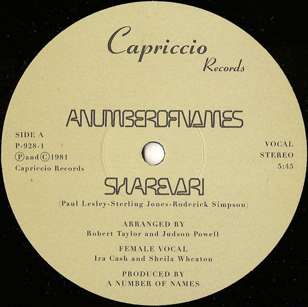 A Number Of Names - Sharevari | Capriccio Records (P-928) - main A Number Of Names - Sharevari | Capriccio Records (P-928) - main