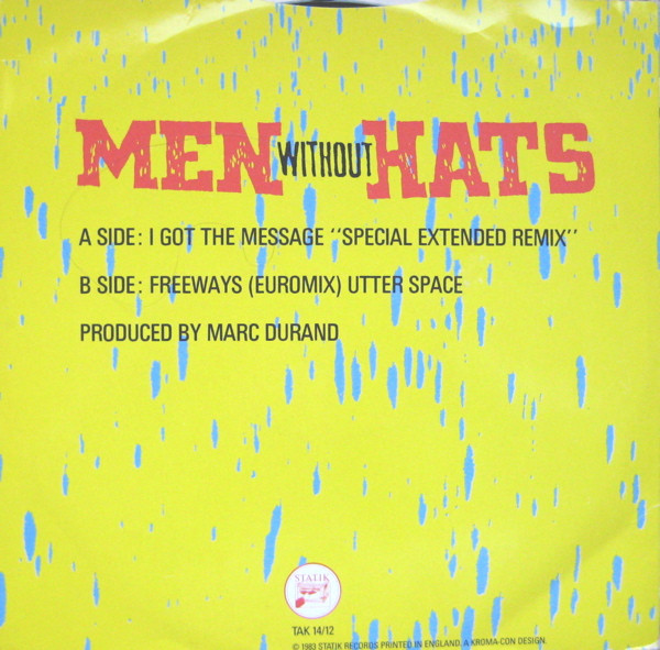 Men Without Hats - I Got The Message | Statik Records (TAK 14/12) - 2 Men Without Hats - I Got The Message | Statik Records (TAK 14/12) - 2