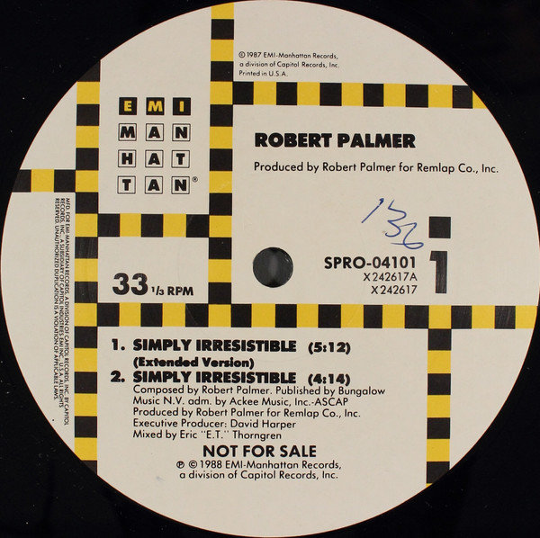 Robert Palmer - Simply Irresistible (Extended Version) | EMI-Manhattan Records (SPRO-04101) - main