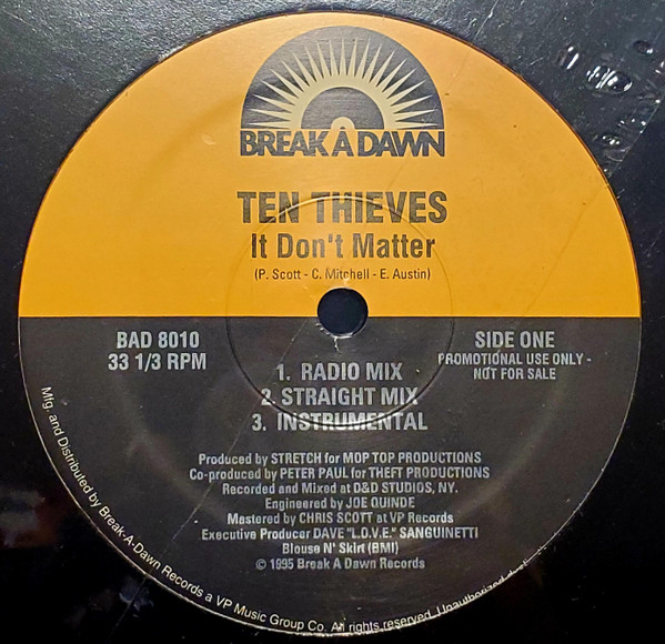 Ten Thieves - It Don't Matter | Break A Dawn Records (BAD 8010)