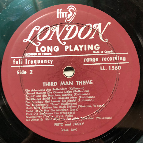 Anton Karas and Fritz & Jacky - 3rd Man Theme | London Records (LL 1560) - 4 Anton Karas and Fritz & Jacky - 3rd Man Theme | London Records (LL 1560) - 4